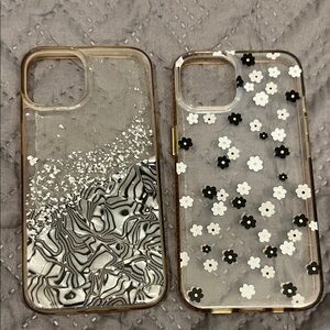 Stylish Black and White Floral Phone Cases